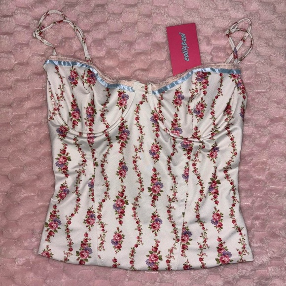 edikted indira floral print corset top - Picture 4 of 5